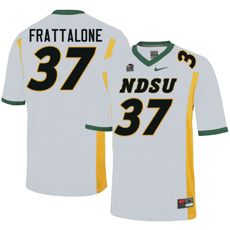North Dakota State Bison #37 William Frattalone College Football Jerseys Stitched-White